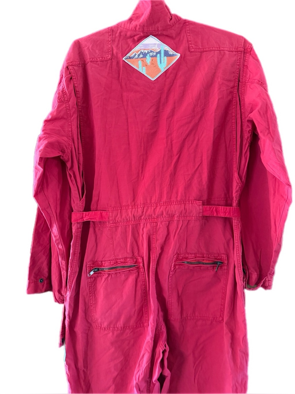 Free people Lena Flight Jumpsuit with Patches M - Picture 4 of 6